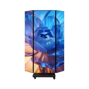 Three-Folded Double-sided LED Poster Screen High-definition Advertising Screen Mobile Control for Display Videos and Pictures