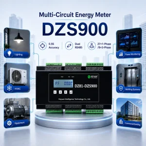 Three Phase DIN Rail Multi Circuit Energy Meter Power Distribution Monitoring 27 Single Phase Smart Electric Meter