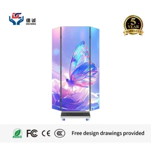 Three fold LED Poster Display Screen Indoor Custom Smart Digital Advertising Machine SDK Included HD Banner Shop Store