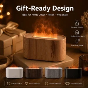 TikTok Viral Mini USB Flame Humidifier Air Diffuser Realistic 3D Fire Effect Colorful Night Light Hotel Household