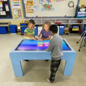 Tongheng TH LD 04 32 43 55 Inch 4K Smart Capacitive Touch Screen LED Tube Interactive LCD Play Table WiFi App Control 128G