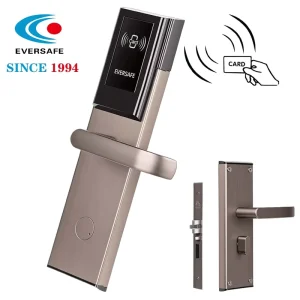 Top Rated High Impact Stainless Steel RFID 13.56MHz Electronic Hotel Lock Mechanical Key Override + Waterproof IP54