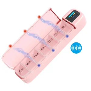 Top Selling 7 Day Smart Pill Organizer Alarm Automatic Electronic Pill Box Portable APP Connected Plastic Pill Storage Box
