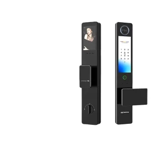 Top Solid Aluminum Alloy Smart Door Lock Double Large Screen Video Intercom Face Recognition Palm Vein Recognition Fingerprint
