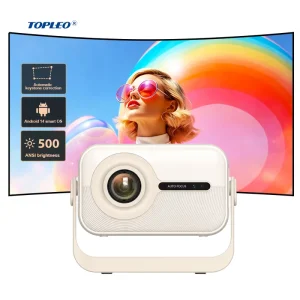 Topleo LED Home Cinema Projector Android 14 1080P 4K Ready Portable Auto Focus BT HD USB Home Movie Projector