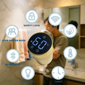 Touch Control Knob Heated Towel Rail Thermostat Controller Towel Rail Thermostat Electric Heating Element