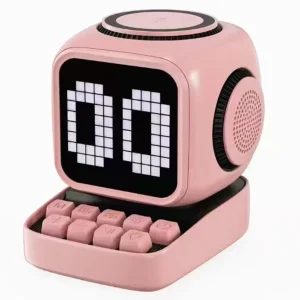 Touch Control White Noise Machine Wireless Magnetic Charging l Art Blue Tooth Speaker Alarm Clock DIY LED Display Board