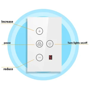 Touch Glass Panel OEM Ceiling Light Fan Remote Smart Switch for Home Bedroom Smart Living