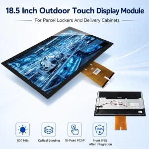 Touch Panel Lcd Lvds 18.5 Inch 800Nits Sunlight Readable IP65 PCAP Touch Display for Outdoor Parcel Locker OEM Integration