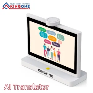 Touch Screen AI Translator Machine Real Time Two Way Voice Translation Supports 37 Languages for Business Travel and Hospitality