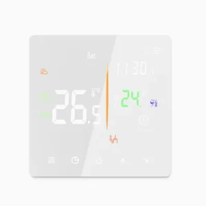Touch WiFi Smart Thermostat 6 Schedules Power Memory Auto Save Humidity Display Heating Factory Manufacturer
