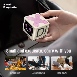 Touchscreen Smart AI Speaker with Voice Control, LED Display and High-quality Sound Alarm Clock Function.