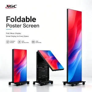 Transparent LED Poster Display Digital Signage Advertising Screen Totem High Brightness HDR10 2-Year Warranty Luxury Brand Store