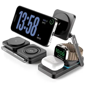 Travel Portable Foldable 3 in 1 Magnetic Wireless Charger