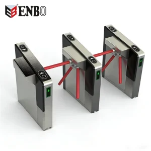 Tripod Turnstile Security System Face Recognition IP66 Protection Brushless Motor Three-Arm Bi-directional Smart Signage