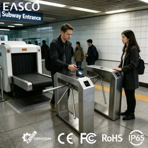 Turnstiles Suppliers Access Control Security Systems Anti pinch Anti tailgating Waist Height Stainless Steel Tripod Turnstile
