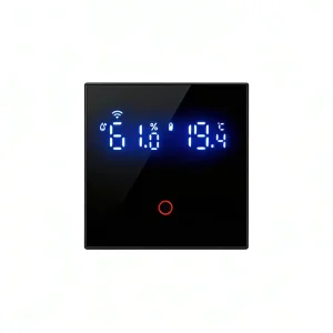 Tuya 1/2/3/4 Gang WiFi Smart Wireless Touch Light Switch with Temperature Display for Hotel Home Wall Switch Controller OEM
