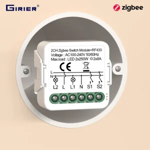 Tuya 1/2CH RF433 Relay for Lighting Twa-way Control Neutral Wire Required Smart ZigBee Switch Module