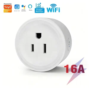 Tuya 16A Smart Plug WiFi 2.4GHz Socket US Power Monitoring Timing Function Smart Home Works with Alexa Google Home
