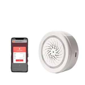 Tuya 2.4GHz Smart Alarm Siren Wireless Home Security 90dB Sound LED Flash APP Control ABS Material for Smart Home System