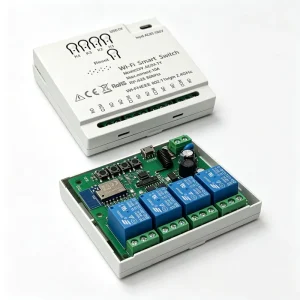Tuya 433MHZ 4Channel Wifi Module 2.4G Wifi Garage Door Switch Curtain Module Relay Module Wireless Switch AC 85-265V