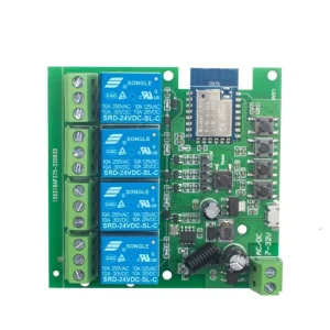 Tuya 4CH Smart Home Relay Switch Module 12V 24V 32V 110V 220V 10A Radio APP Remote Control 4 Channel for Home Automation