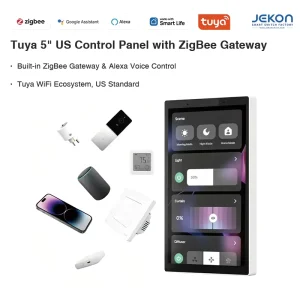 Tuya 5 US Smart Control Panel with Zigbee Hub Voice Control and Smart Scene Automation
