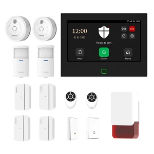 Tuya 7-Inch Wired Smart Security Alarms System Wireless WiFi with GSM Network for Home Use Security System