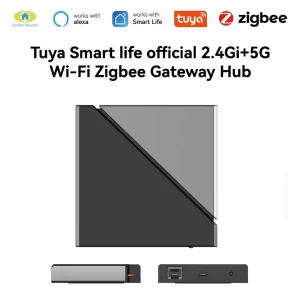 Tuya APP Control Zigbee Smart Home Central Hub V5 Zigbee Gateway Tuya Official 2.4G+5G Intelligent Gateway Hub Connectivity