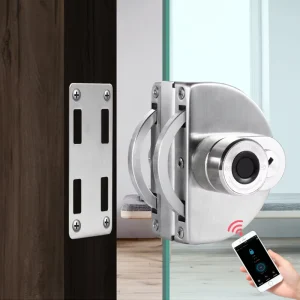 Tuya APP Smart Fingerprint Electronic Door Lock for Home Office Key Glass Door Lock for Single Double Door Lock