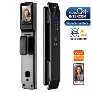 Tuya APP Smart Lock with Real Time Video Call Function Security Camera Fingerprint Digital Locks 3D Face Recogniation