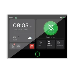 Tuya APP WiFi 4G Home Security Alarm System Full Touch Screen ABS Alexa Google Home Compatible Intelligent Home Security System