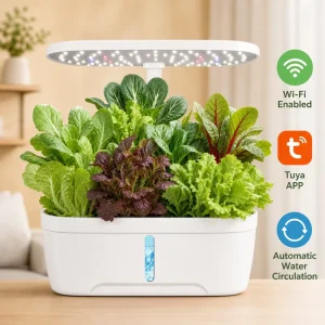 Tuya App 8 Pods Connect to Wi Fi Full Spectrum Hydroponic System Height Adjustable Plant Grow Light Smart Growing System