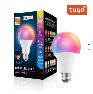 Smart Light Bulb, Alexa WiFi Smart Bulb Controlled via Tuya App, Alexa, and Google