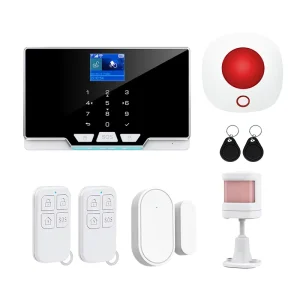 Tuya App GSM/WiFi 433 MHz Wireless ABS Material Portable House Security Alarm System for Home PIR Motion Detector