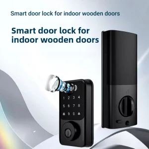 Tuya BLE/WiFi Automatic Smart Deadbolt Lock Palm Fingerprint Recognition Keypad RFID Keyless Entry for American Standard Doors