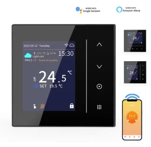 Tuya Color Screen Display Digital Programmable Smart Thermostat Temperature Controller for Smart Room Electric Water Heating