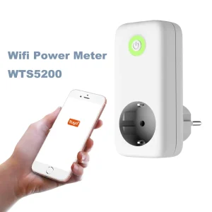 Tuya Controlled Smart 230V AC Single Phase Wifi Power Meter 16A Plug Socket with Daily Monthly Yearly Power Consumption History