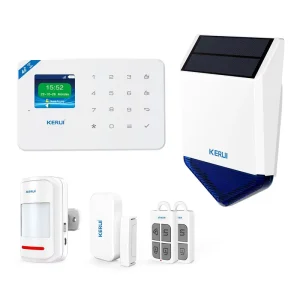 Tuya GSM+WiFi+4G Alarm System Kit Solar Powered Burglar Alarm Smart PIR Motion Sensor Security Kit