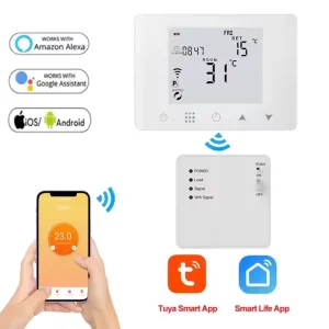 Tuya RF Wireless WiFi Smart Thermostat ABS PC Material Temperature Controller for Gas Boiler Heating in Home Hotel Bathrooms
