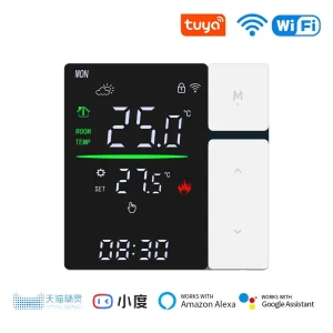 Tuya Residential Smart Thermostat WiFi Heating Controller Programmable Temperature Setting Energy Saving Household Automation