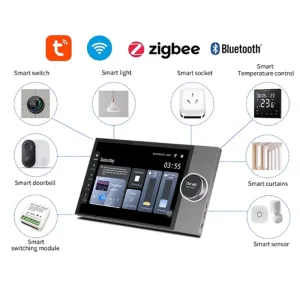 Tuya Security Kits 10 Inch Background Music System 8*30W Ceiling Speaker 1280×800 Resolution Intelligent Central Control Panel