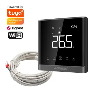 Tuya Smart 16A Electric Underfloor Heating Thermostat Temperature Controller Switch with 3 Meter Cable Floor Sensor