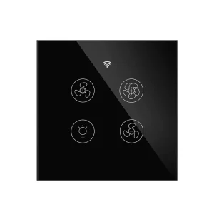 Tuya Smart 2.4G WiFi RF433.92MHz Touch Wall Switch Ceiling Fan and Lighting APP Remote Control Support Alexa Google Home