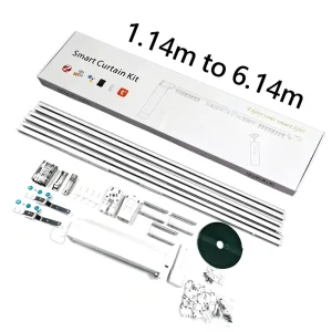 Tuya Smart Aluminum Electric Motorized Curtain System with Length-Adjustable DIY Full Set Intelligent Track Kit PST-GM46