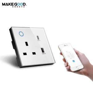 Tuya Smart Appliances Wall Sockets 10A Fast Charging Uk Standard USB-C Type C Outlet Child Protect Wifi Power Plug Socket