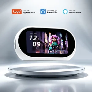 Tuya Smart Control Panel AI Desktop Smart Wall Switch WiFi Zigbee Dual Mic 5W Speaker for Family Call Music Entertainment