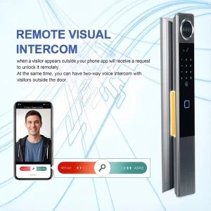 Tuya Smart Door Lock Fingerprint Password Electronic Anti pick Voice and Video Call Entry Security System Smart Lock