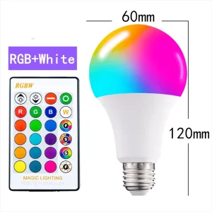 Tuya Smart E27 E26 B22 RGB LED Light Bulb, WiFi Dimmable Color-Changing Bulb, Compatible with Alexa and Google Home, Suitable for Home Party Decoration