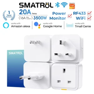 Tuya Smart Home Plug UK/US/EU Universal Wall Socket 16A WiFi RF433 Power Monitor Timer APP Voice Works Alexa Google Hospital